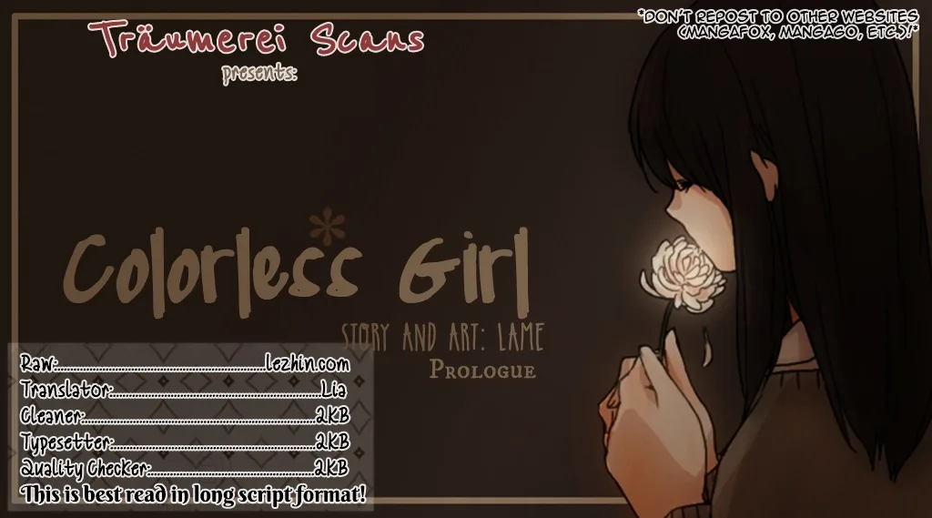 Colorless Girl Chapter 0.2 page 1