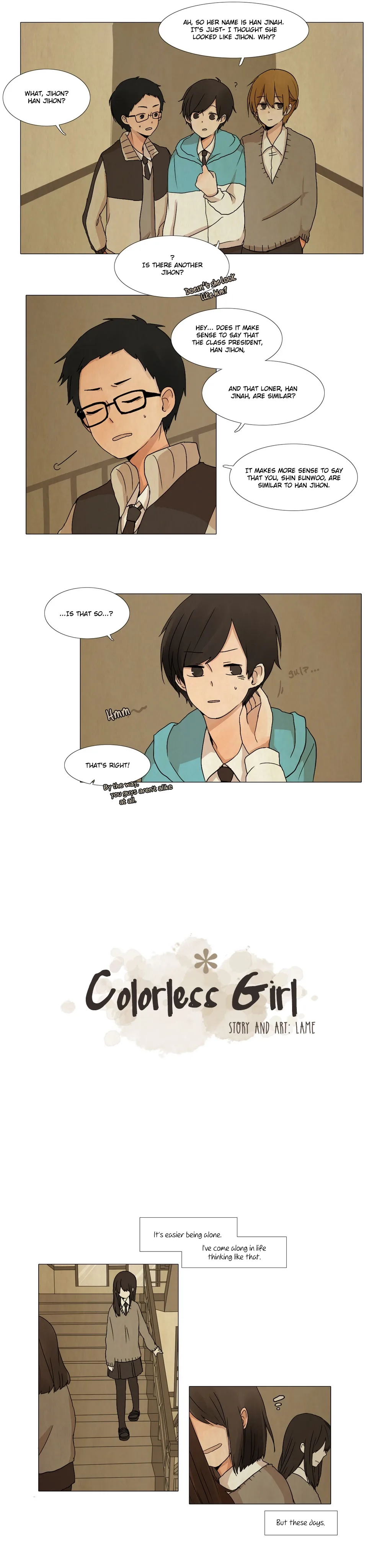 Colorless Girl Chapter 1 page 3