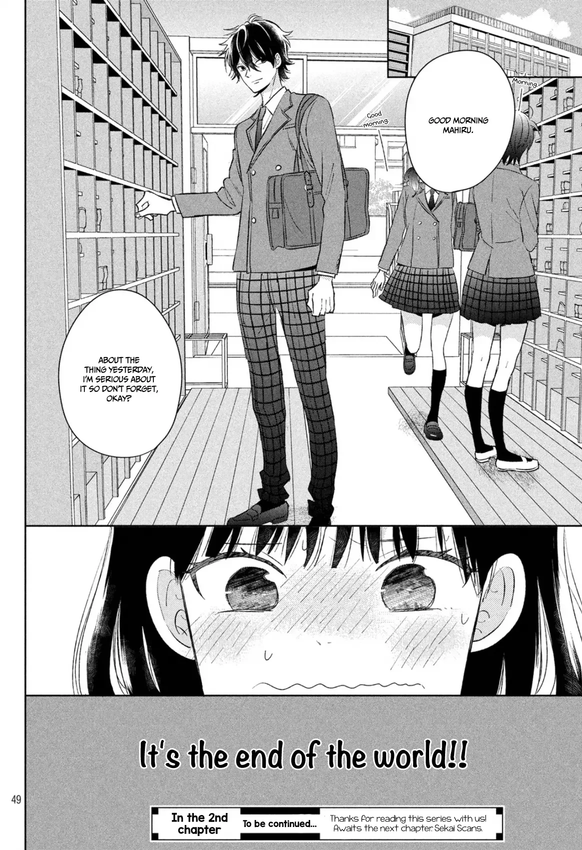 Chikyuu no Owari wa Koi no Hajimari Chapter 1 page 51