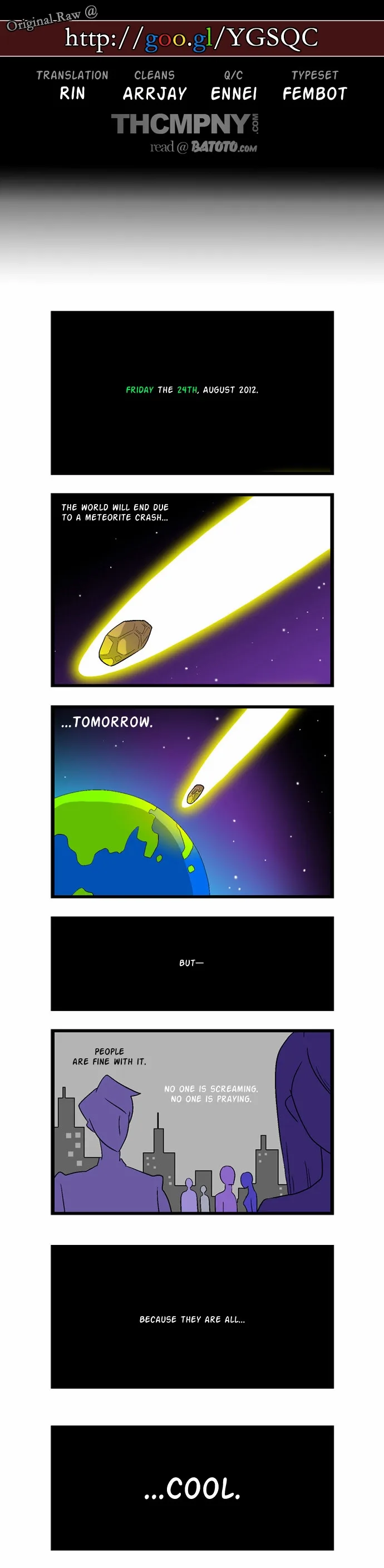 If the World Ends, That's Cool! Chapter 0 page 1