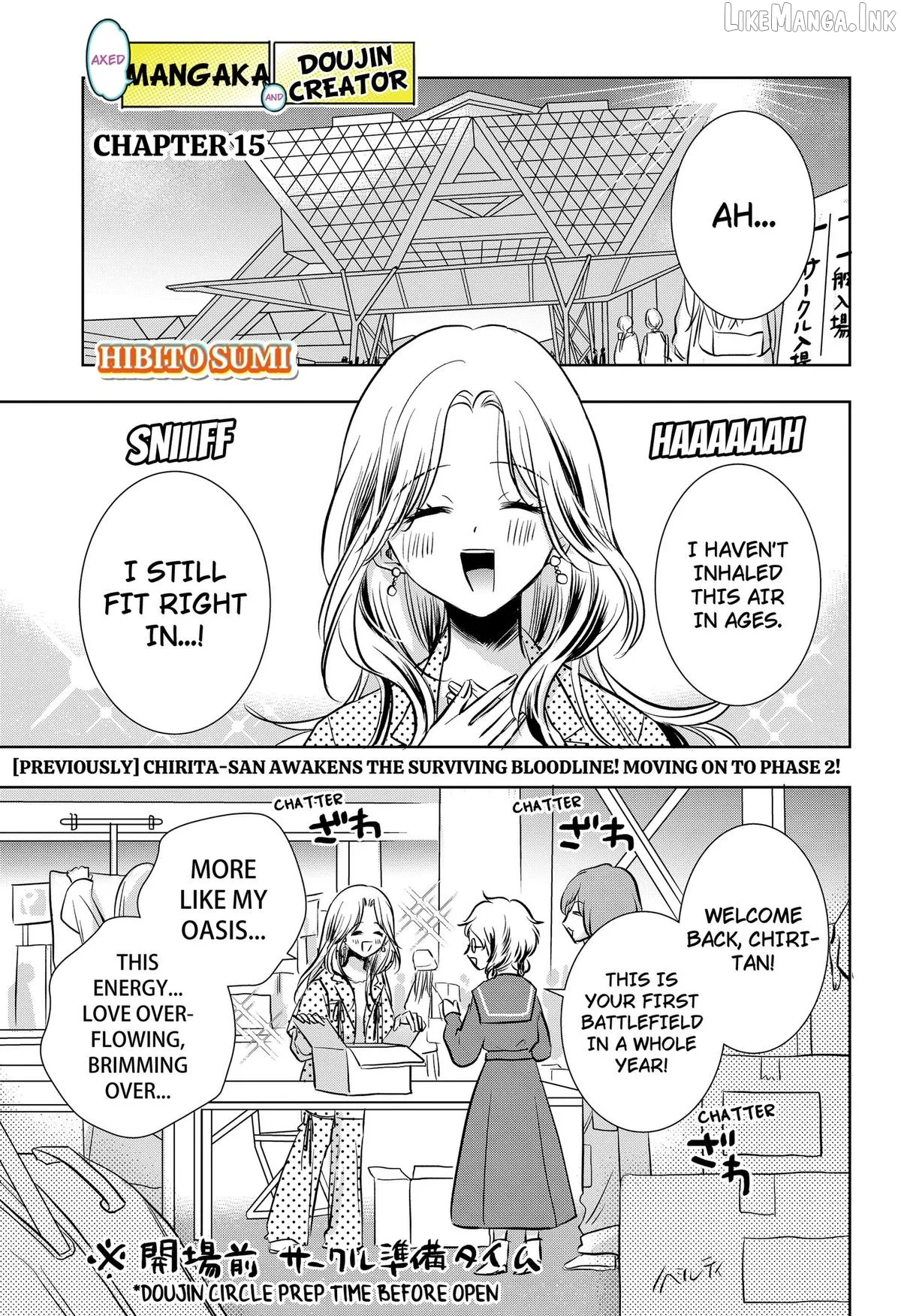Axed Mangaka and Doujin Creator Chapter 15 page 1