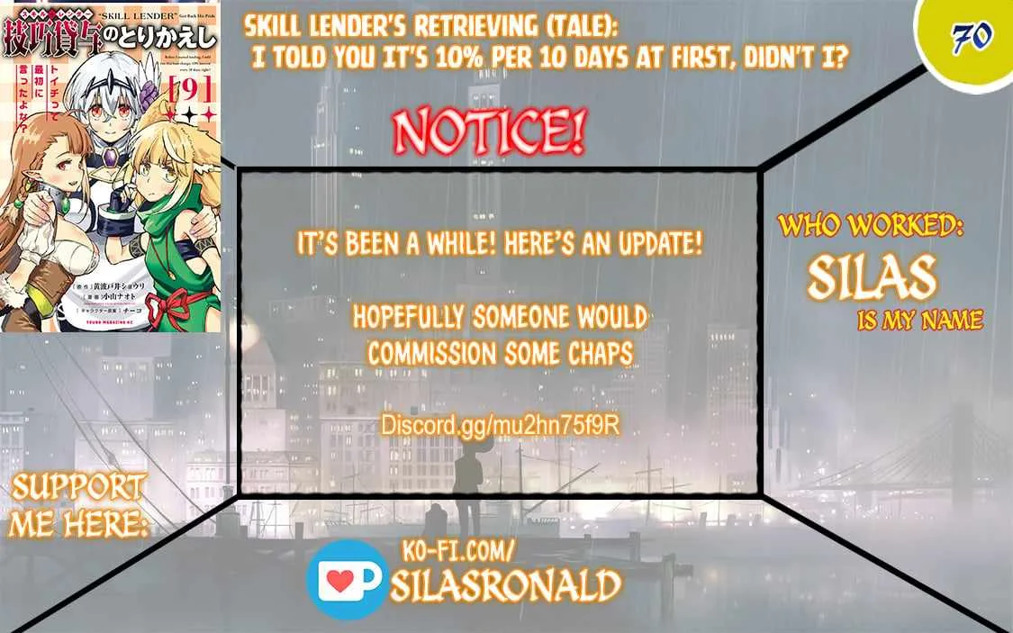 Skill Lender’s Retrieving Tale ~I Told You It’s 10% per 10 Days at First, Didn’t I?~ Chapter 70 page 1