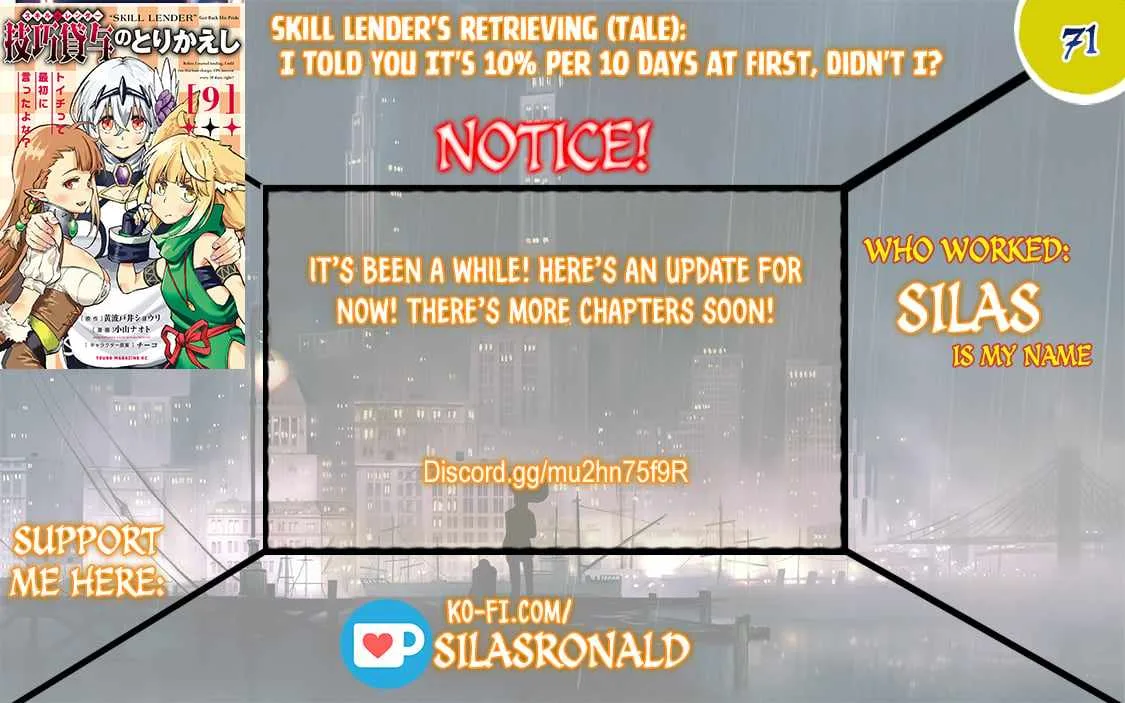 Skill Lender’s Retrieving Tale ~I Told You It’s 10% per 10 Days at First, Didn’t I?~ Chapter 71 page 1