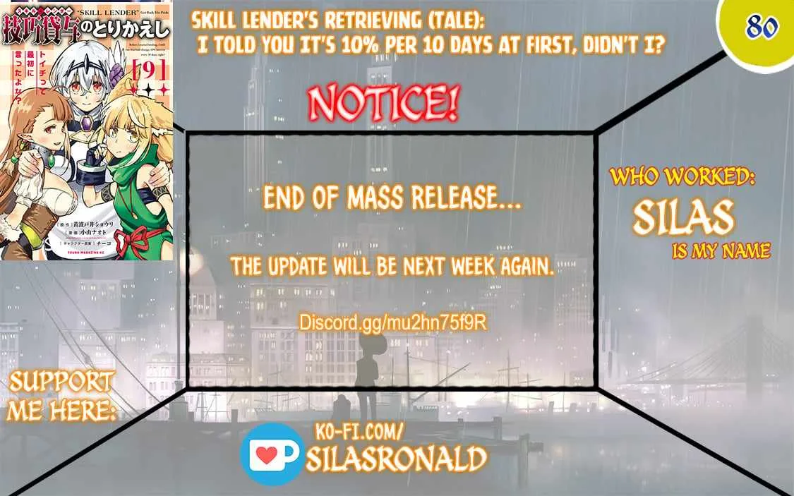 Skill Lender’s Retrieving Tale ~I Told You It’s 10% per 10 Days at First, Didn’t I?~ Chapter 80 page 1
