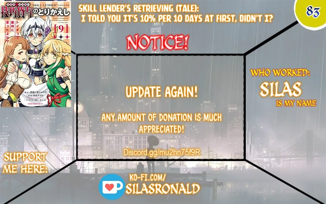Skill Lender’s Retrieving Tale ~I Told You It’s 10% per 10 Days at First, Didn’t I?~ Chapter 83 page 1