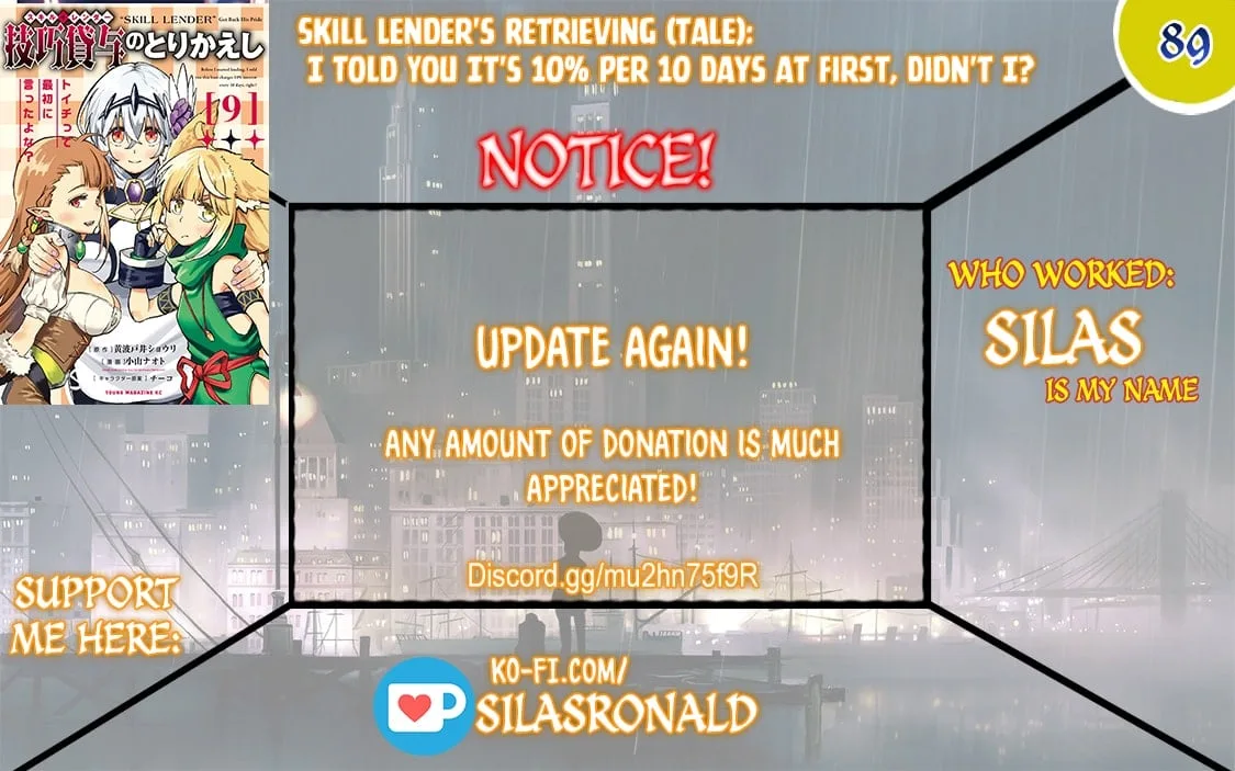 Skill Lender’s Retrieving Tale ~I Told You It’s 10% per 10 Days at First, Didn’t I?~ Chapter 89 page 1