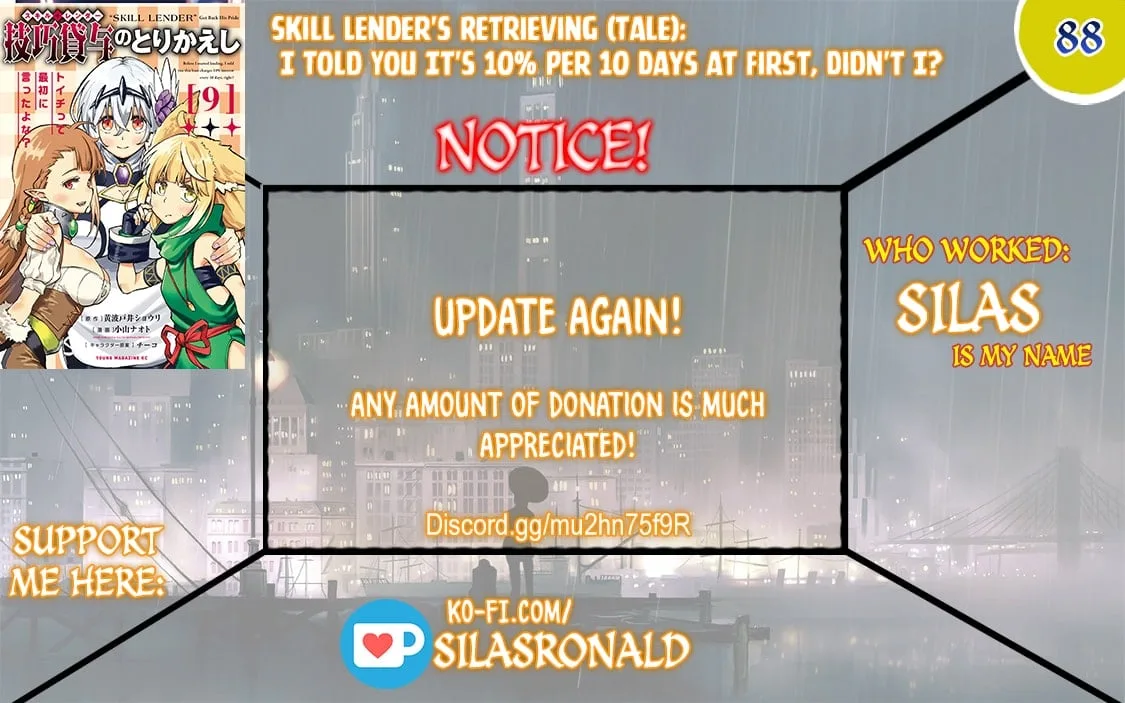 Skill Lender’s Retrieving Tale ~I Told You It’s 10% per 10 Days at First, Didn’t I?~ Chapter 88 page 1