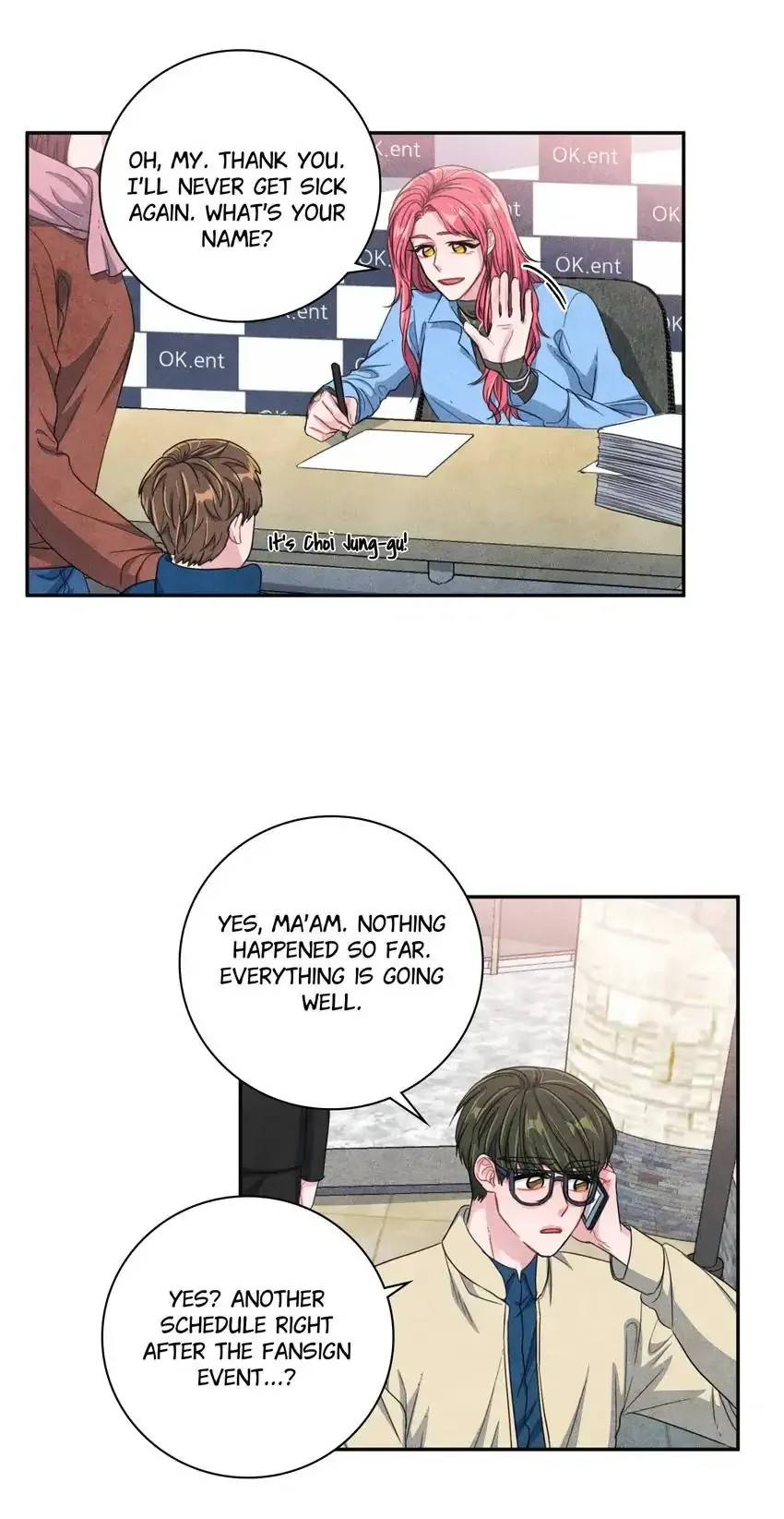 Backstage Kiss Scene Chapter 43 page 22