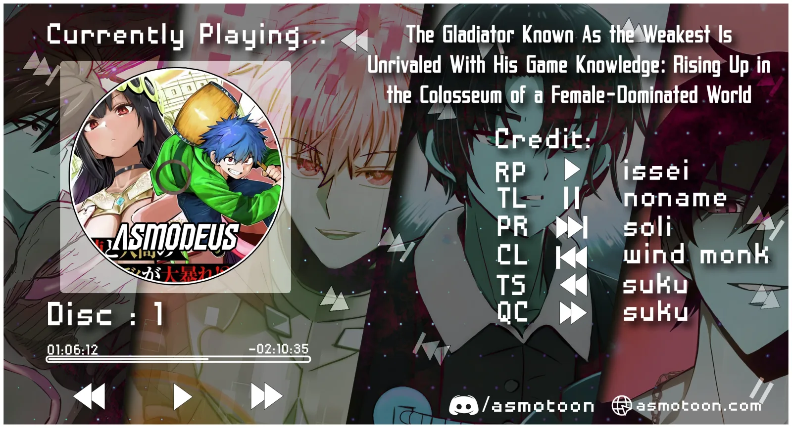 The Gladiator Known As the Weakest Is Unrivaled With His Game Knowledge: Rising Up in the Colosseum of a Female-Dominated World Chapter 1 page 1