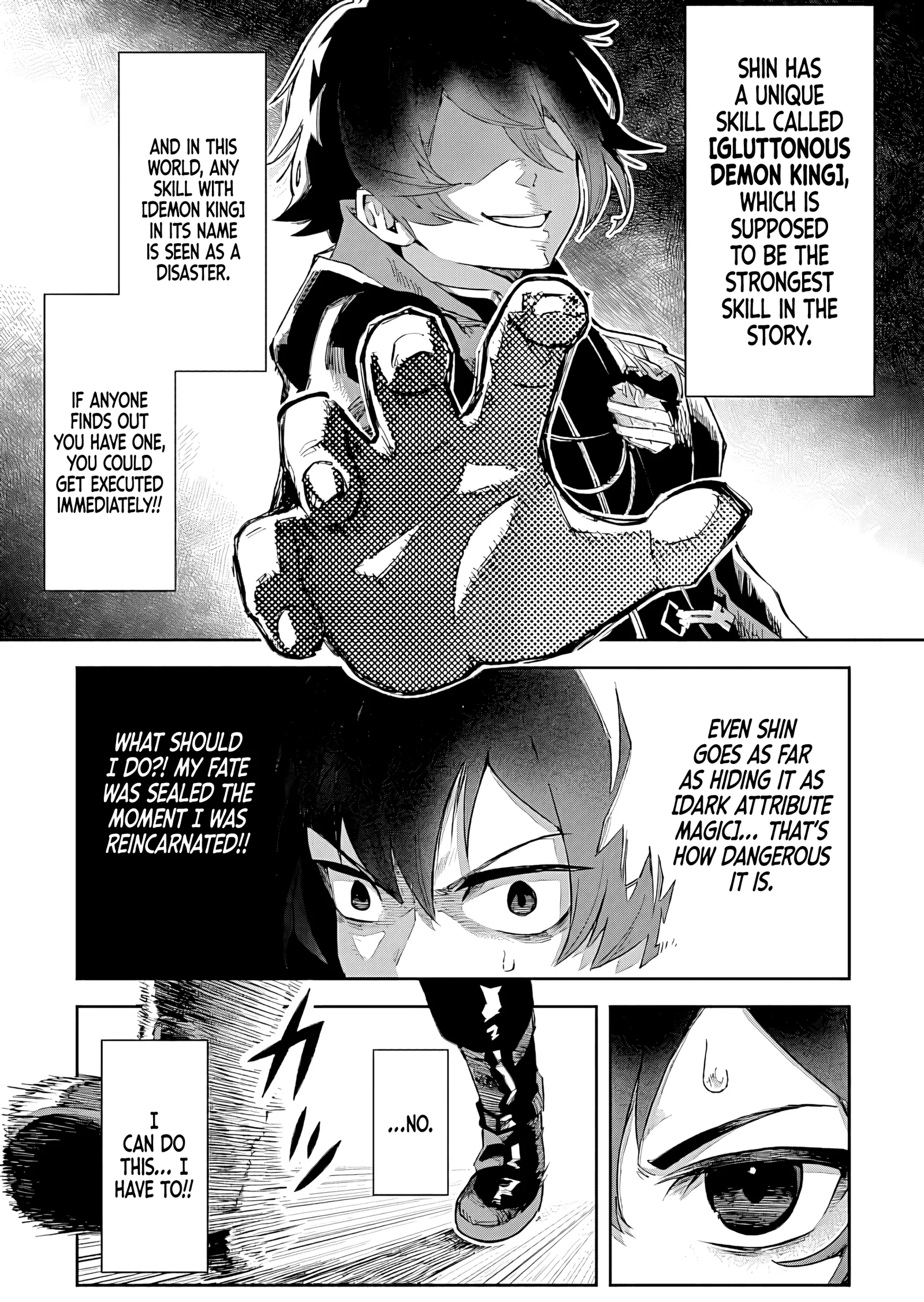 I Reincarnated as a Villainous Noble With the Calamitous-Level Skill Gluttony Demon King, but I Don't Want to Be Executed, so I Hide My Skills and Work Hard Chapter 1 page 14