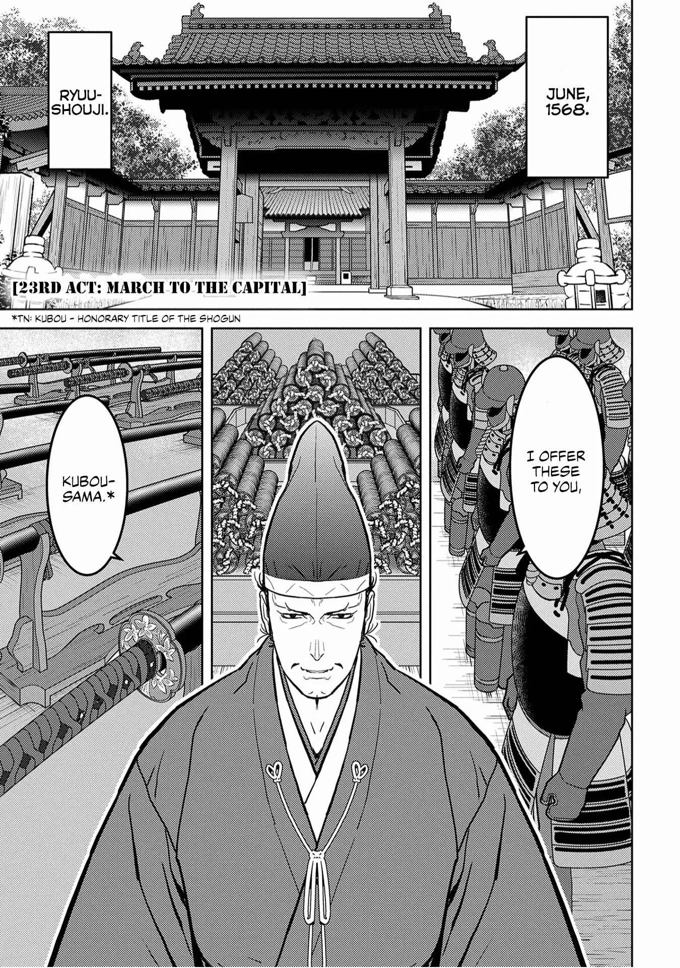 Sengoku Komachi Kuroutan: Noukou Giga Chapter 23 page 2