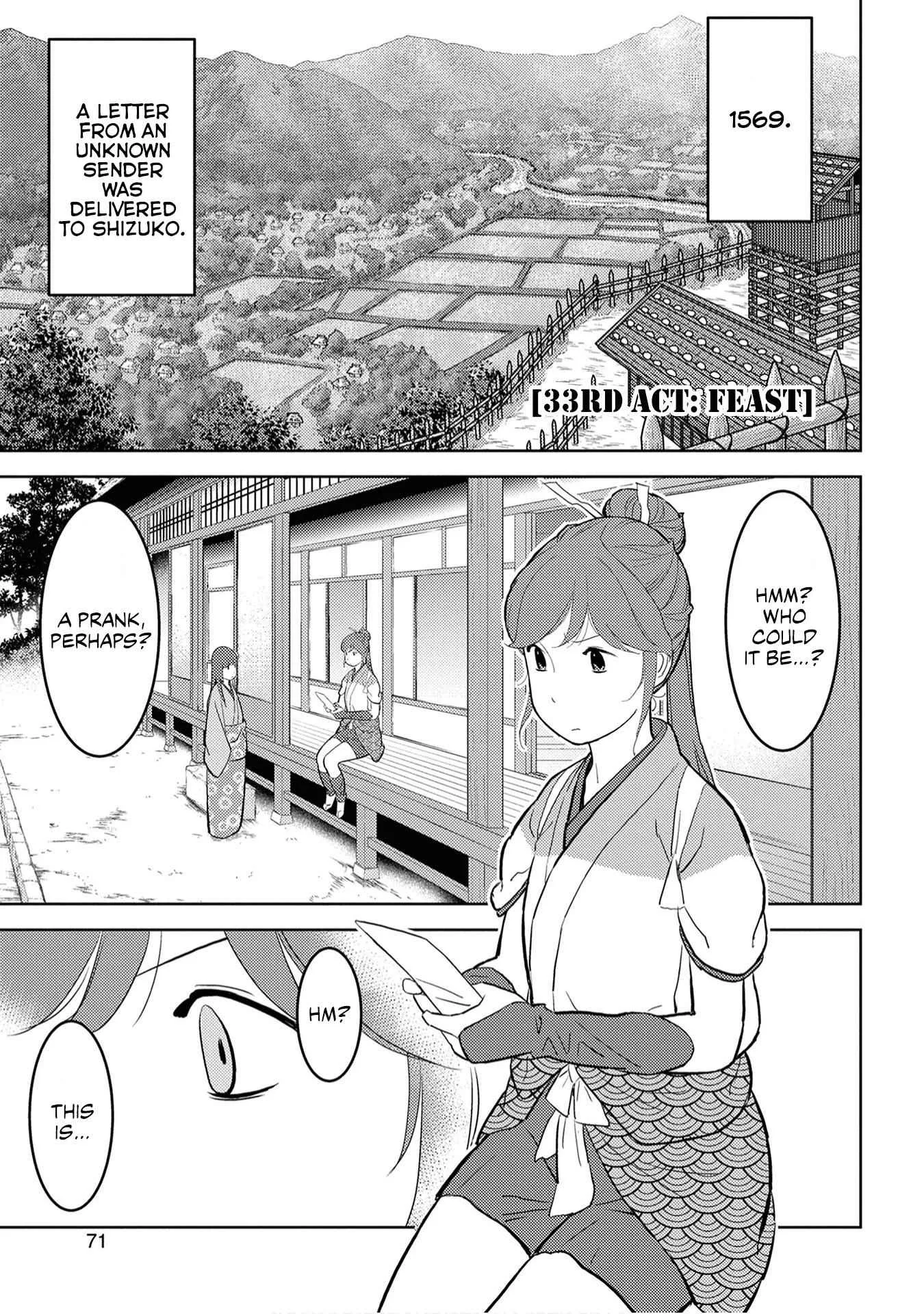 Sengoku Komachi Kuroutan: Noukou Giga Chapter 33 page 2