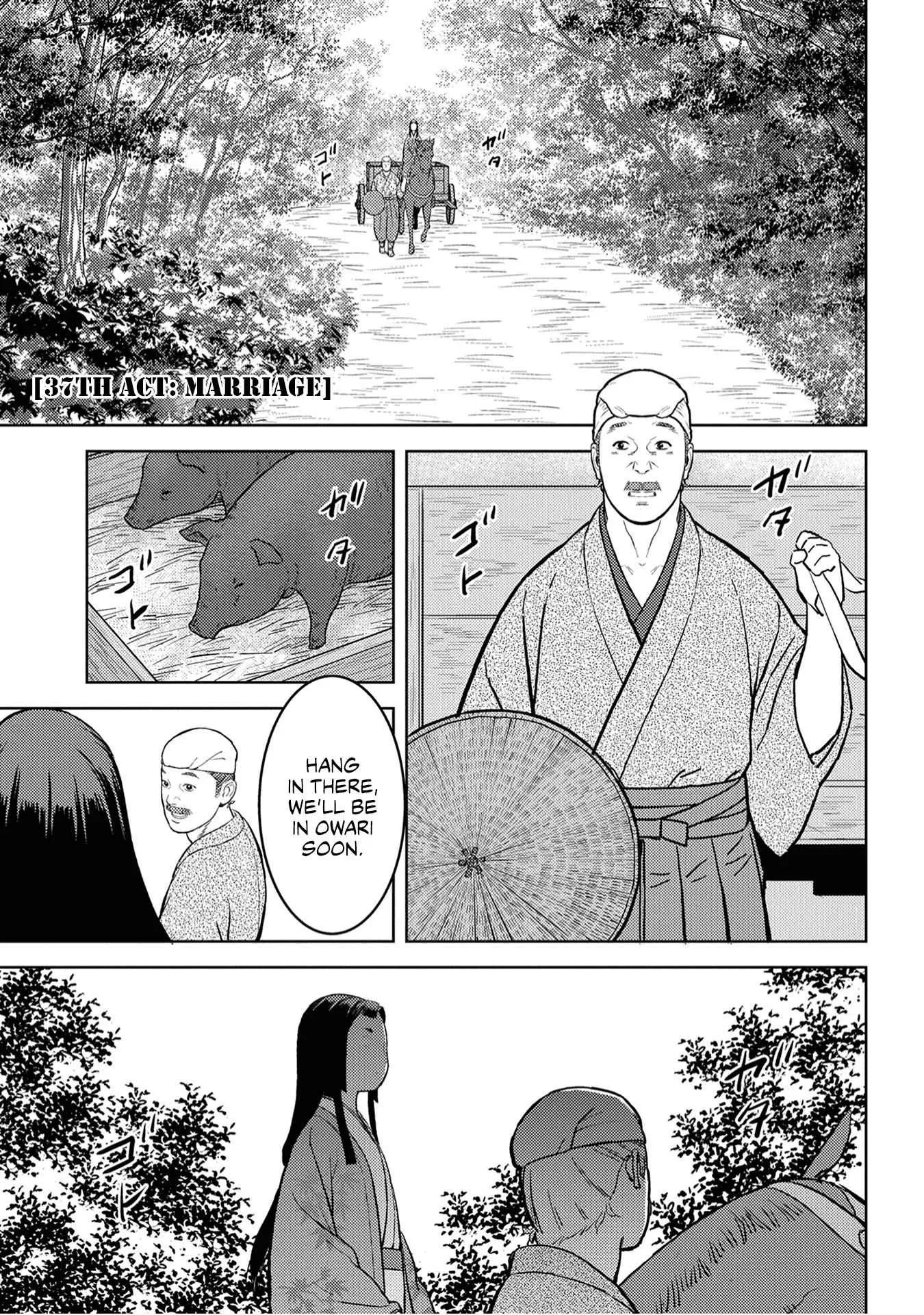 Sengoku Komachi Kuroutan: Noukou Giga Chapter 37 page 2