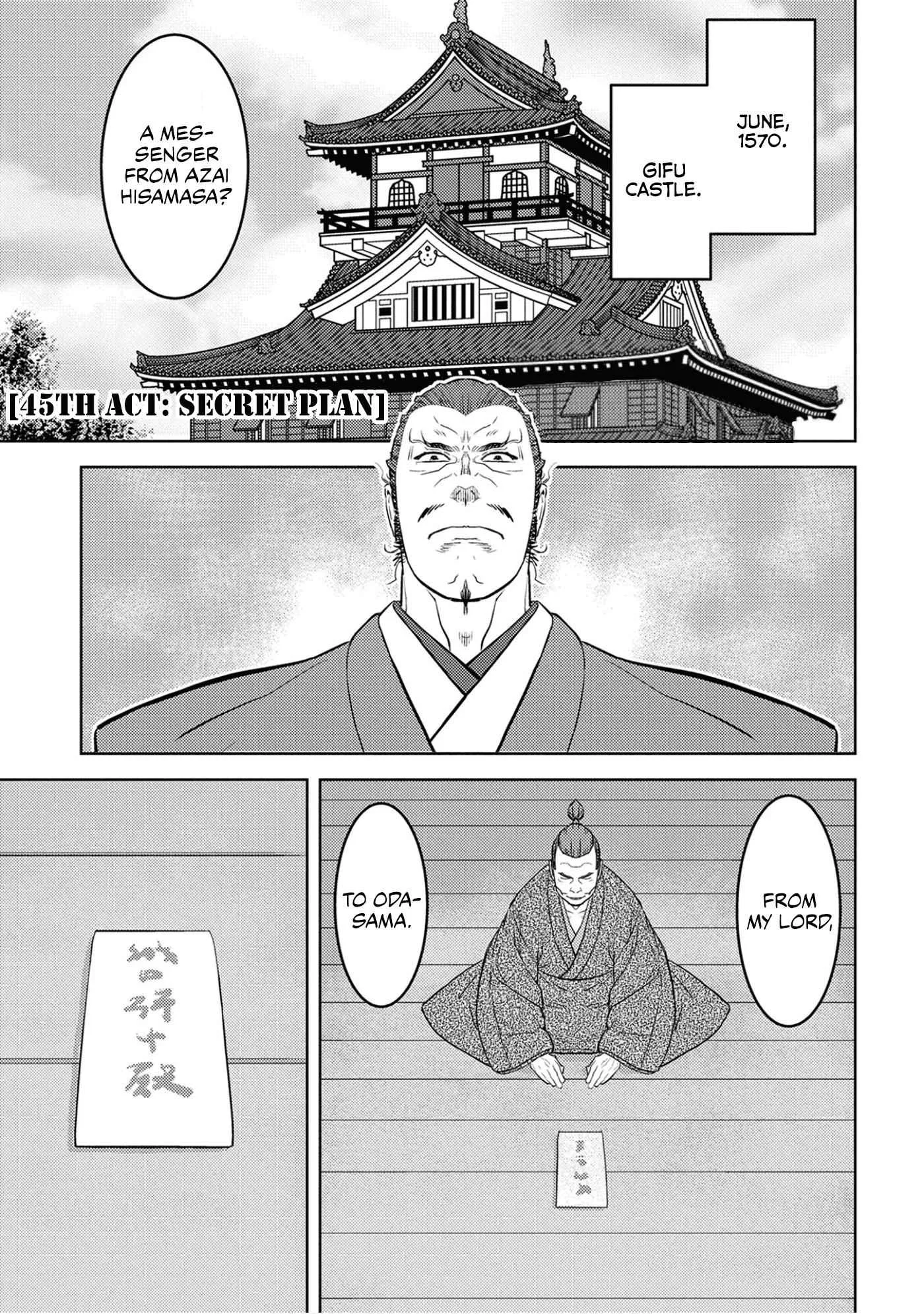 Sengoku Komachi Kuroutan: Noukou Giga Chapter 45 page 2
