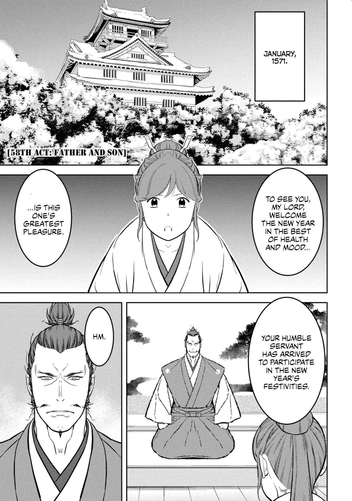 Sengoku Komachi Kuroutan: Noukou Giga Chapter 58 page 2