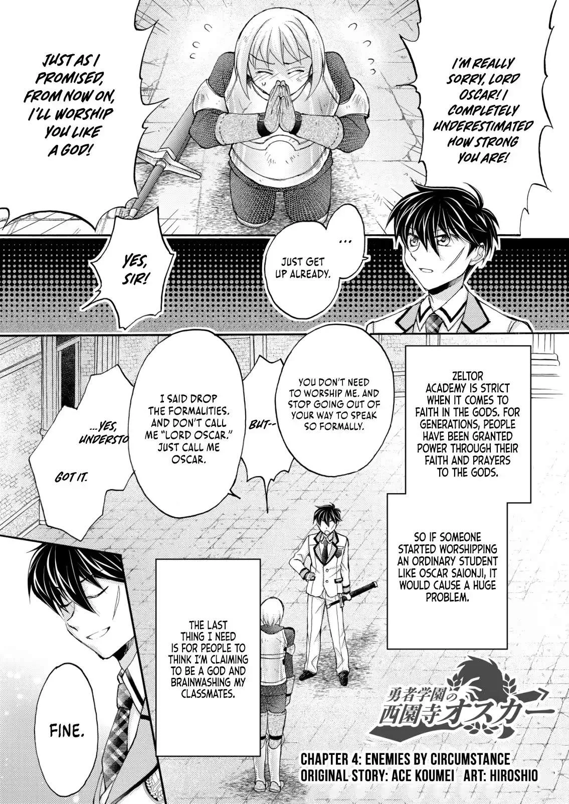 Oscar Saionji of the Hero Academy Chapter 4 page 2