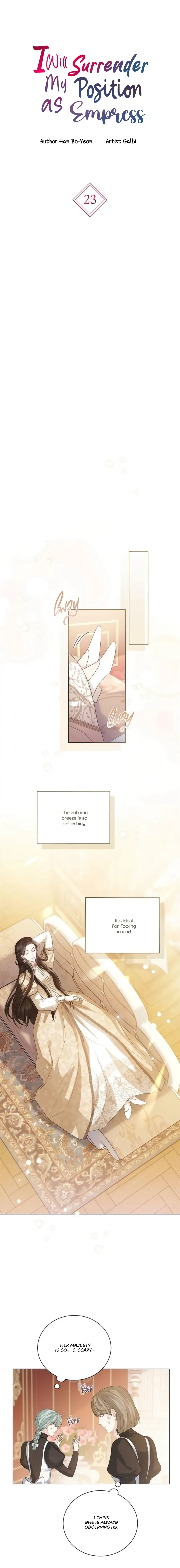I Will Surrender My Position as the Empress Chapter 23 page 6