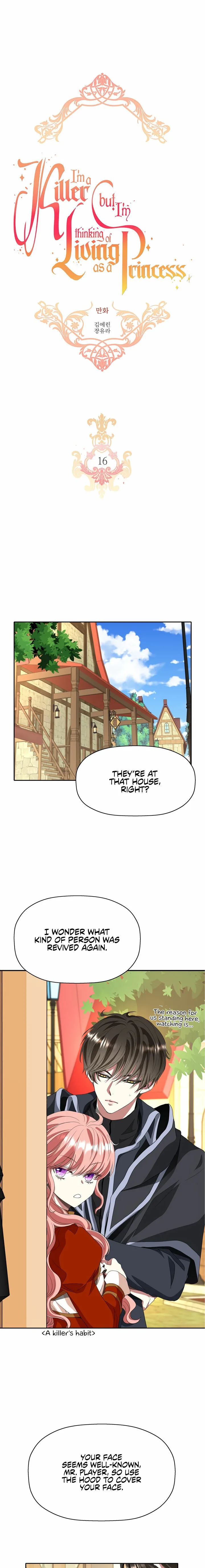 I’m a Killer but I’m Thinking of Living as a Princess Chapter 16 page 1