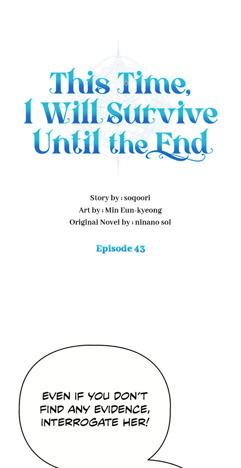 In This Life, I Will Survive Until the End Chapter 43 page 2