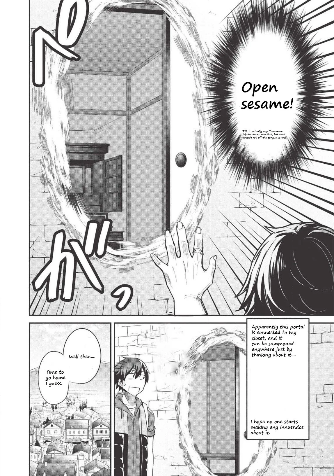 Itsudemo Jitaku Ni Kaerareru Ore Wa, Isekai De Gyoushounin O Hajimemashita Chapter 3.5 page 2