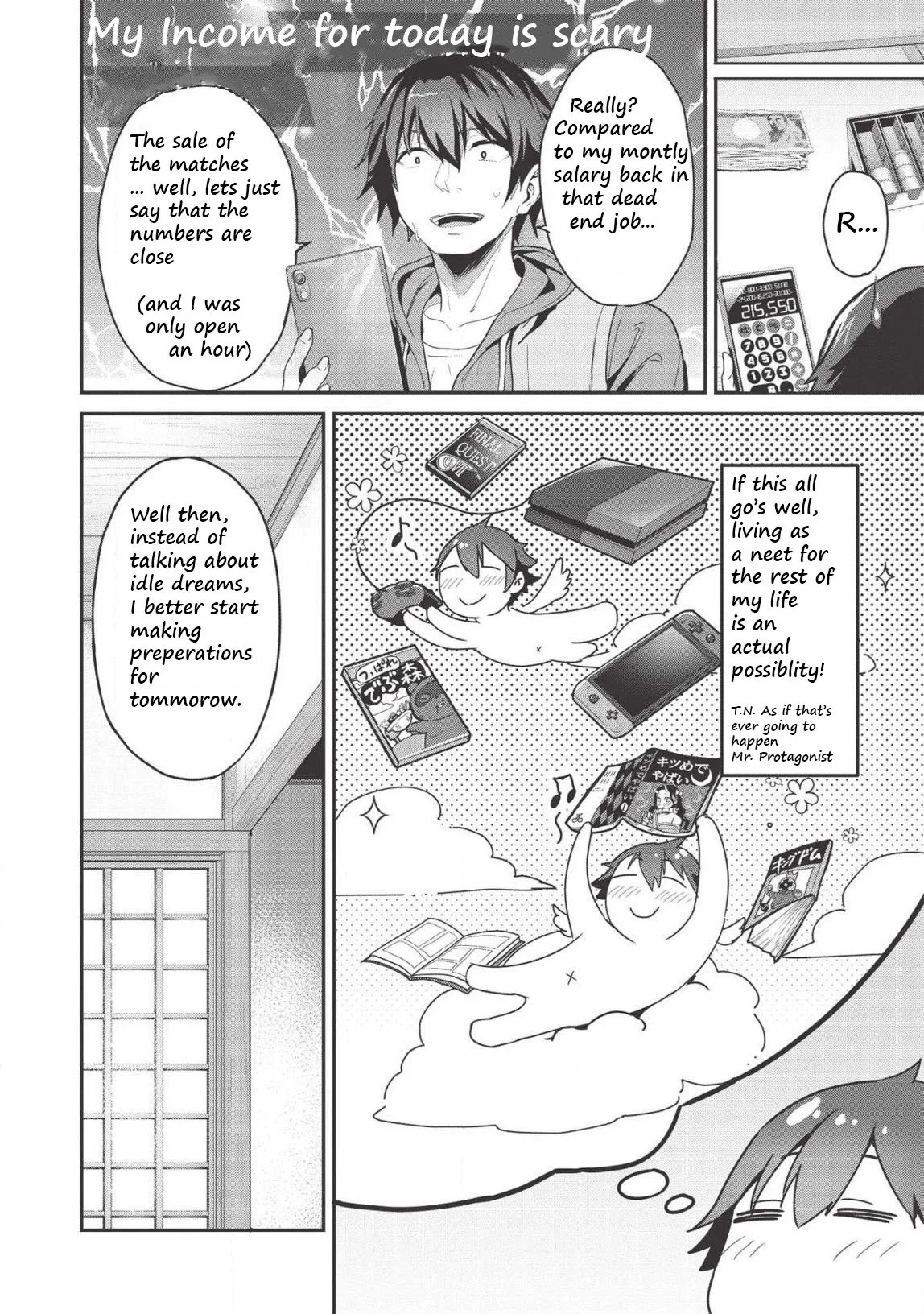 Itsudemo Jitaku Ni Kaerareru Ore Wa, Isekai De Gyoushounin O Hajimemashita Chapter 3.5 page 4
