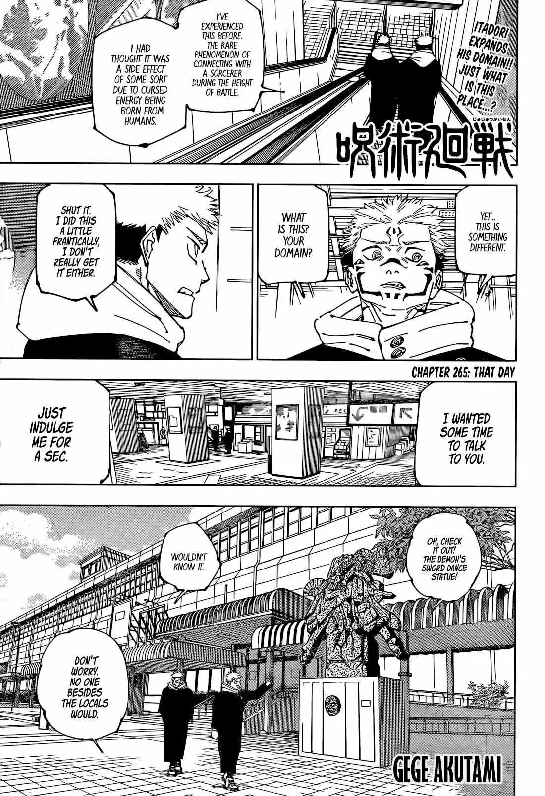 JUJUTSU KAISEN Chapter 265 page 2