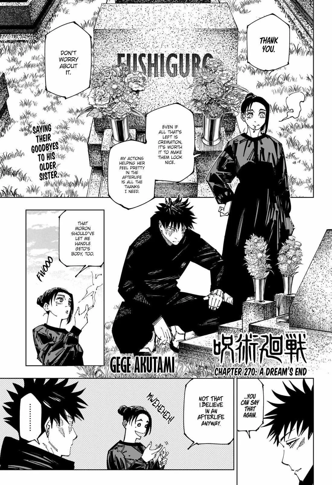 JUJUTSU KAISEN Chapter 270 page 2