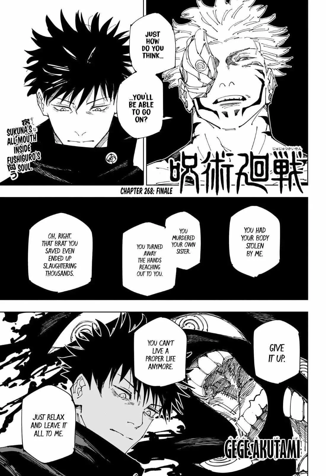 JUJUTSU KAISEN Chapter 268 page 2