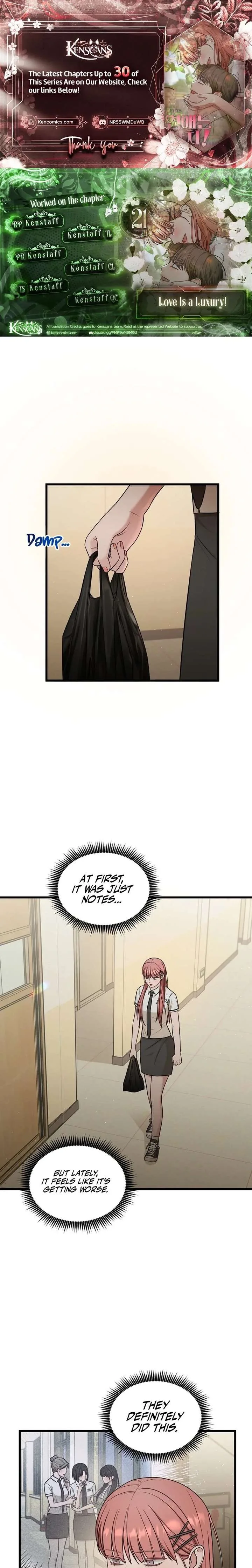 Love Is a Luxury! Chapter 21 page 1