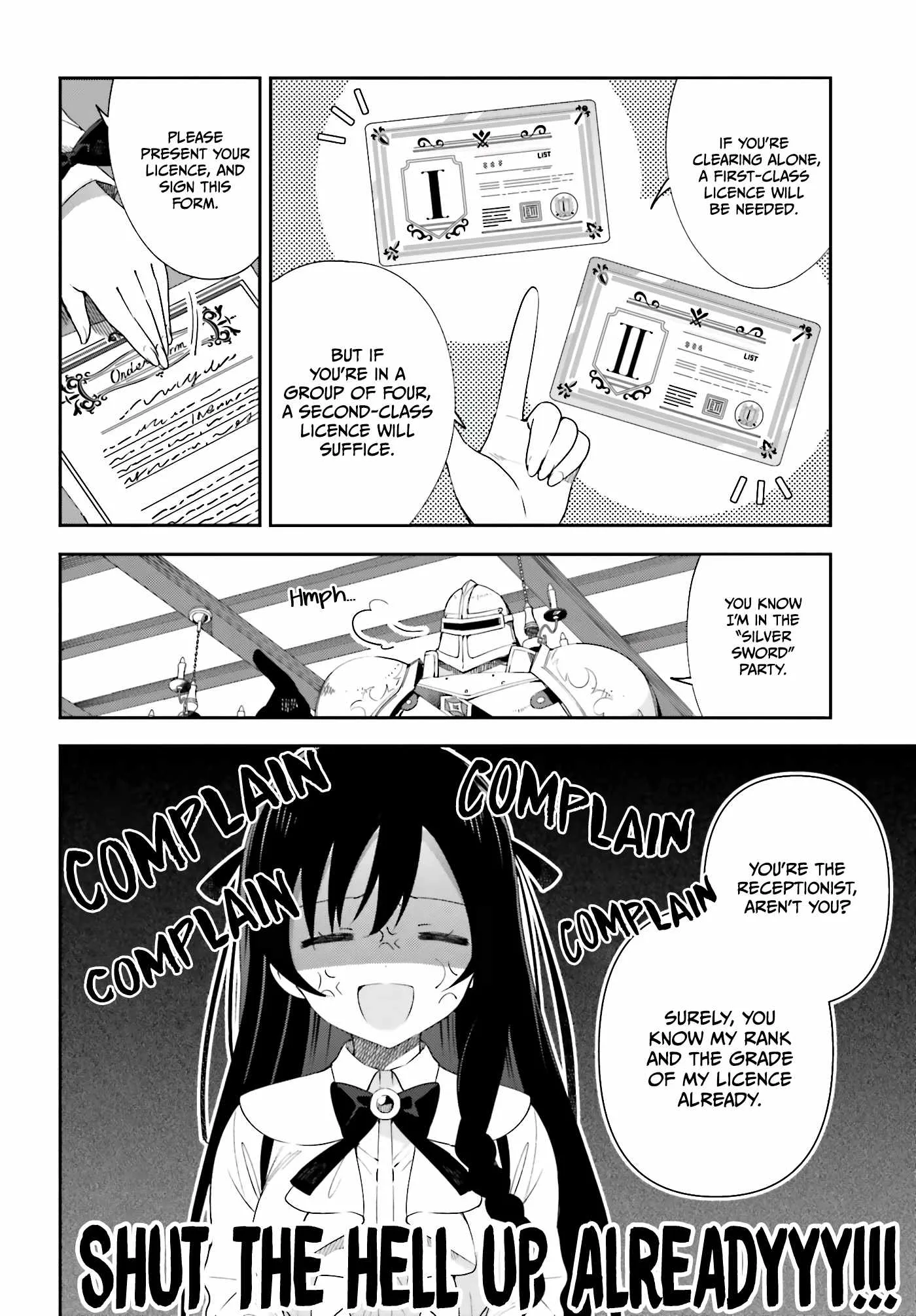 I’m the guild receptionist, but since I don’t want to work overtime, I think I’ll just solo the boss Chapter 1 page 10