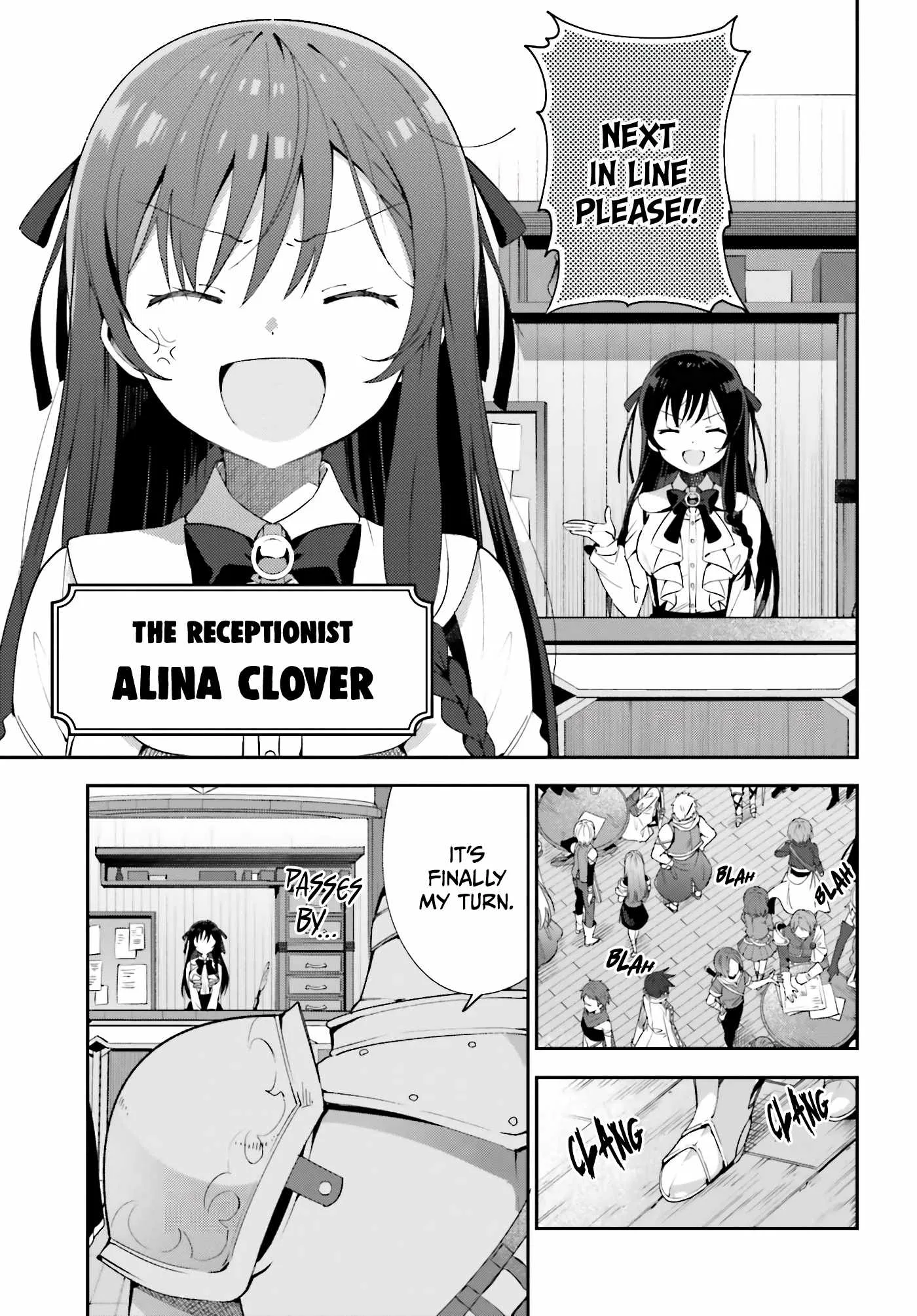 I’m the guild receptionist, but since I don’t want to work overtime, I think I’ll just solo the boss Chapter 1 page 5
