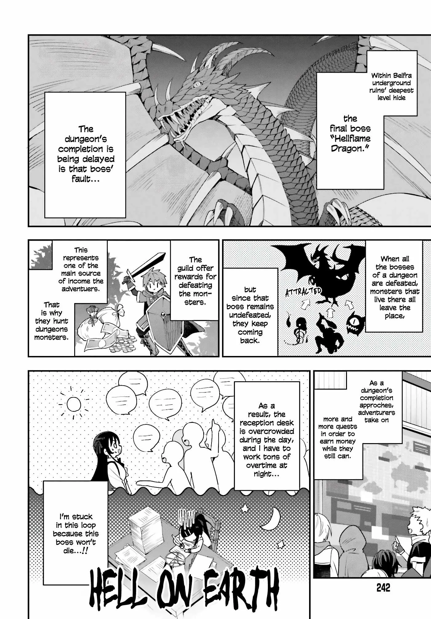 I’m the guild receptionist, but since I don’t want to work overtime, I think I’ll just solo the boss Chapter 1 page 18