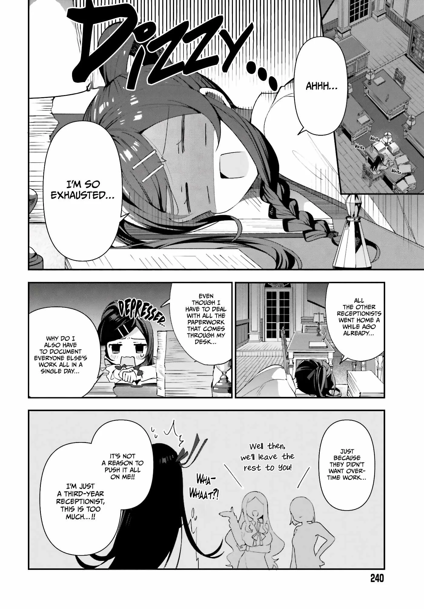 I’m the guild receptionist, but since I don’t want to work overtime, I think I’ll just solo the boss Chapter 1 page 16
