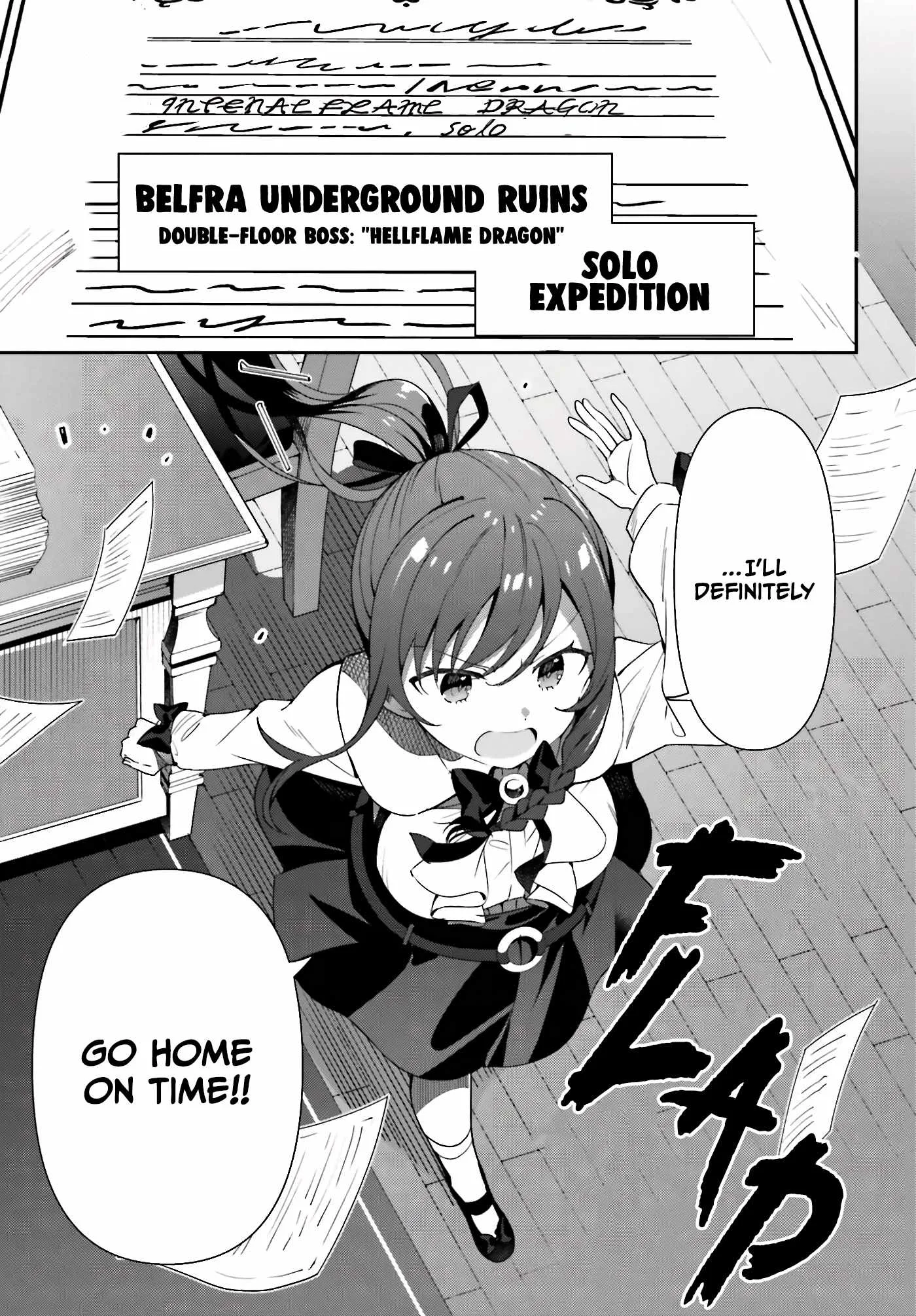 I’m the guild receptionist, but since I don’t want to work overtime, I think I’ll just solo the boss Chapter 1 page 23