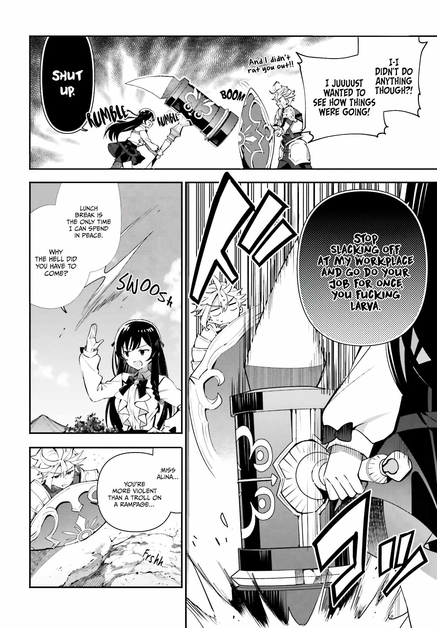 I’m the guild receptionist, but since I don’t want to work overtime, I think I’ll just solo the boss Chapter 4 page 9