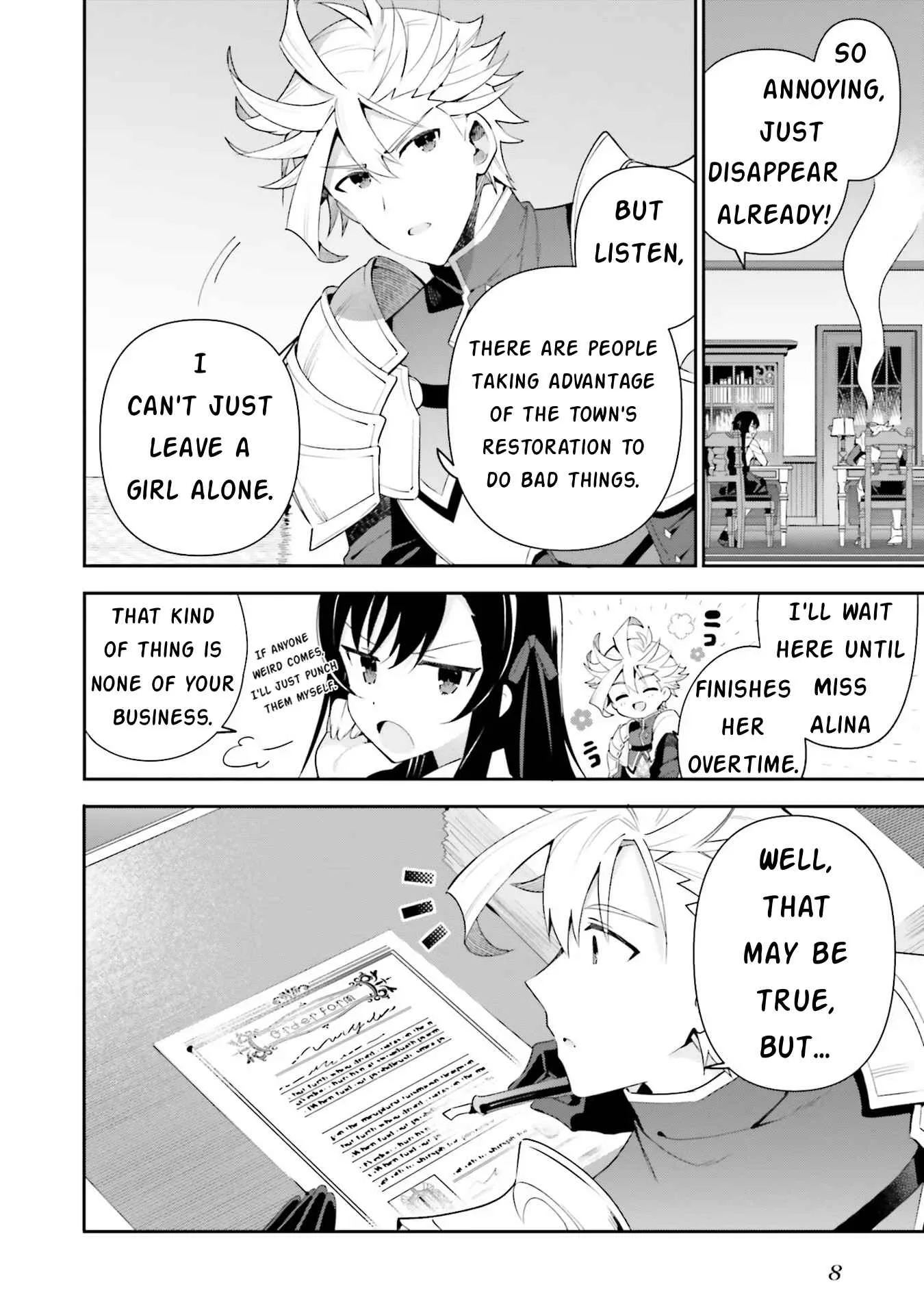 I’m the guild receptionist, but since I don’t want to work overtime, I think I’ll just solo the boss Chapter 7 page 10