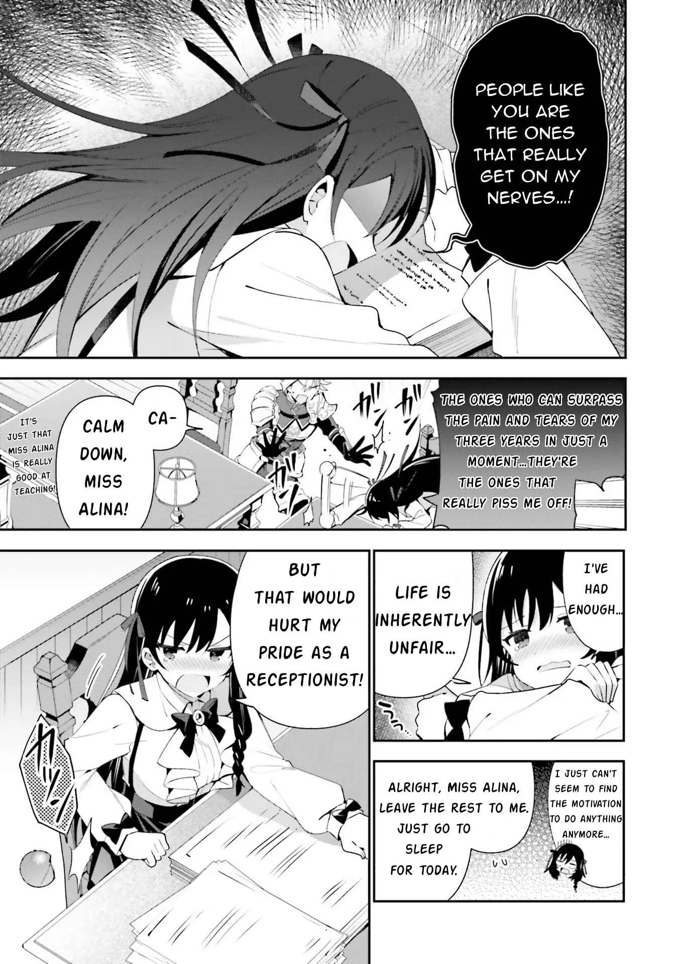 I’m the guild receptionist, but since I don’t want to work overtime, I think I’ll just solo the boss Chapter 7 page 13