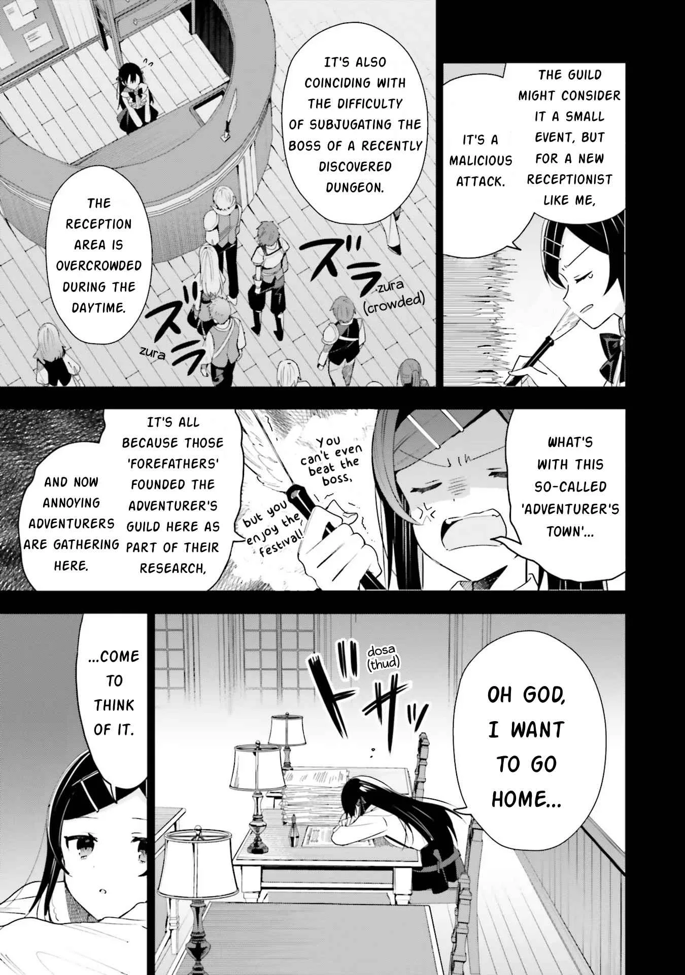 I’m the guild receptionist, but since I don’t want to work overtime, I think I’ll just solo the boss Chapter 11 page 3