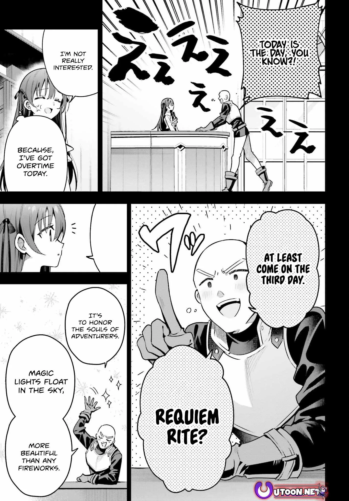 I’m the guild receptionist, but since I don’t want to work overtime, I think I’ll just solo the boss Chapter 37 page 10