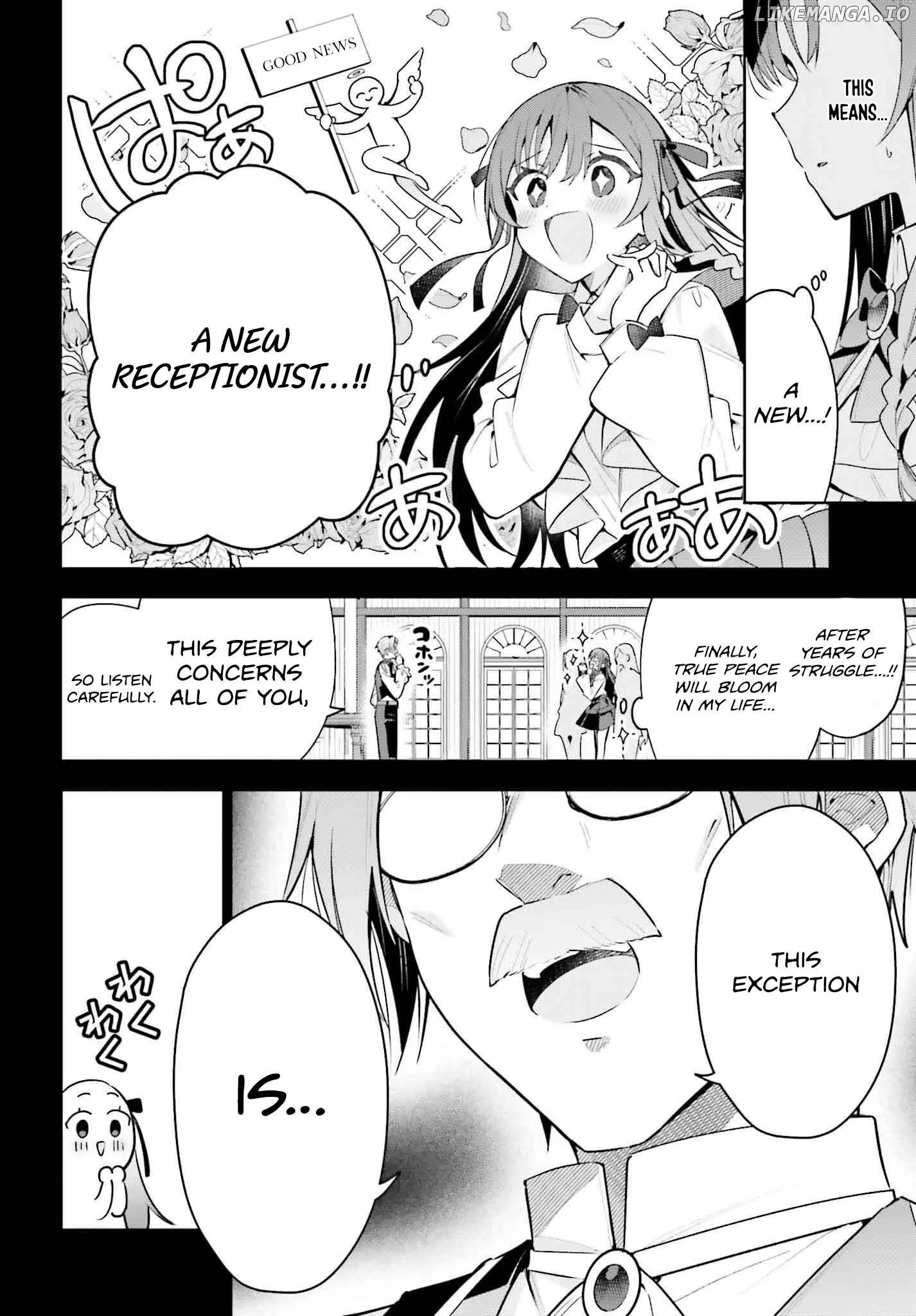 I’m the guild receptionist, but since I don’t want to work overtime, I think I’ll just solo the boss Chapter 41 page 4