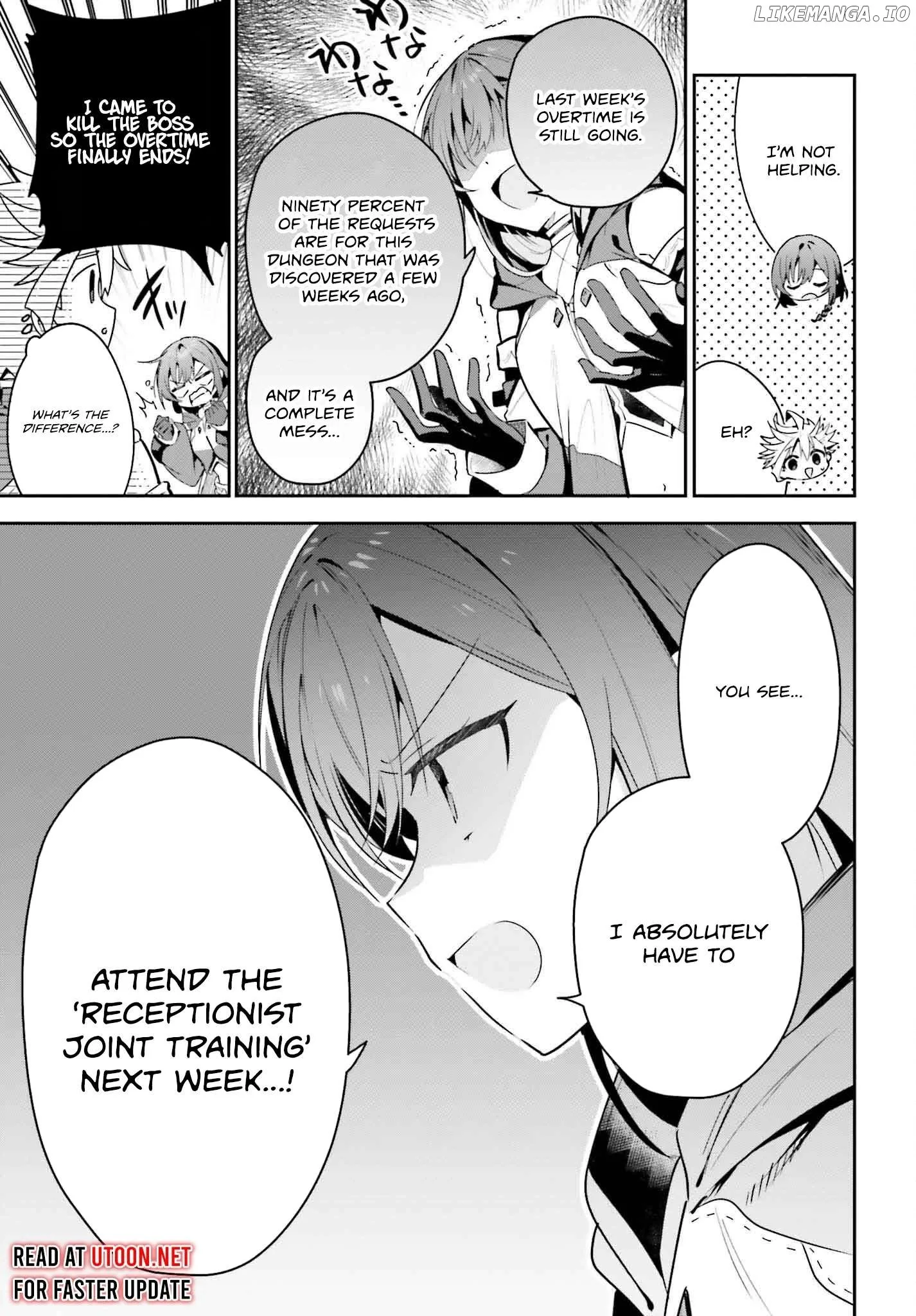 I’m the guild receptionist, but since I don’t want to work overtime, I think I’ll just solo the boss Chapter 40 page 9