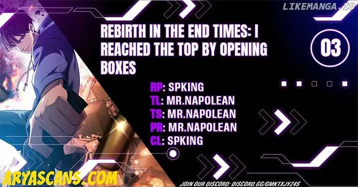 Rebirth in the end times: I reached the top by opening boxes Chapter 3 page 2