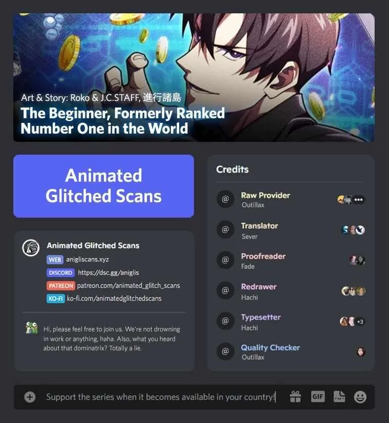 The Beginner, Formerly Ranked Number One in the World Chapter 0 page 2