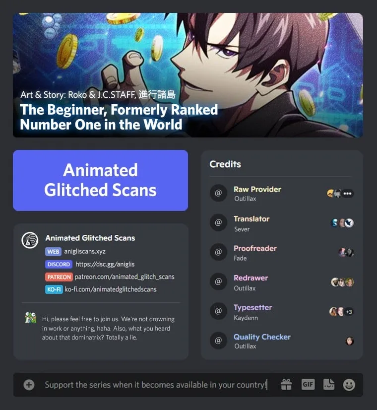 The Beginner, Formerly Ranked Number One in the World Chapter 8 page 2