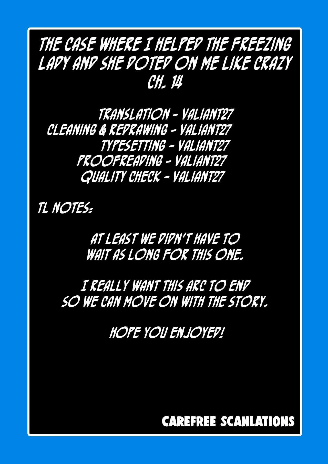 The Case Where I Followed the Freezing Lady and She Doted on Me Like Crazy Chapter 14 page 14