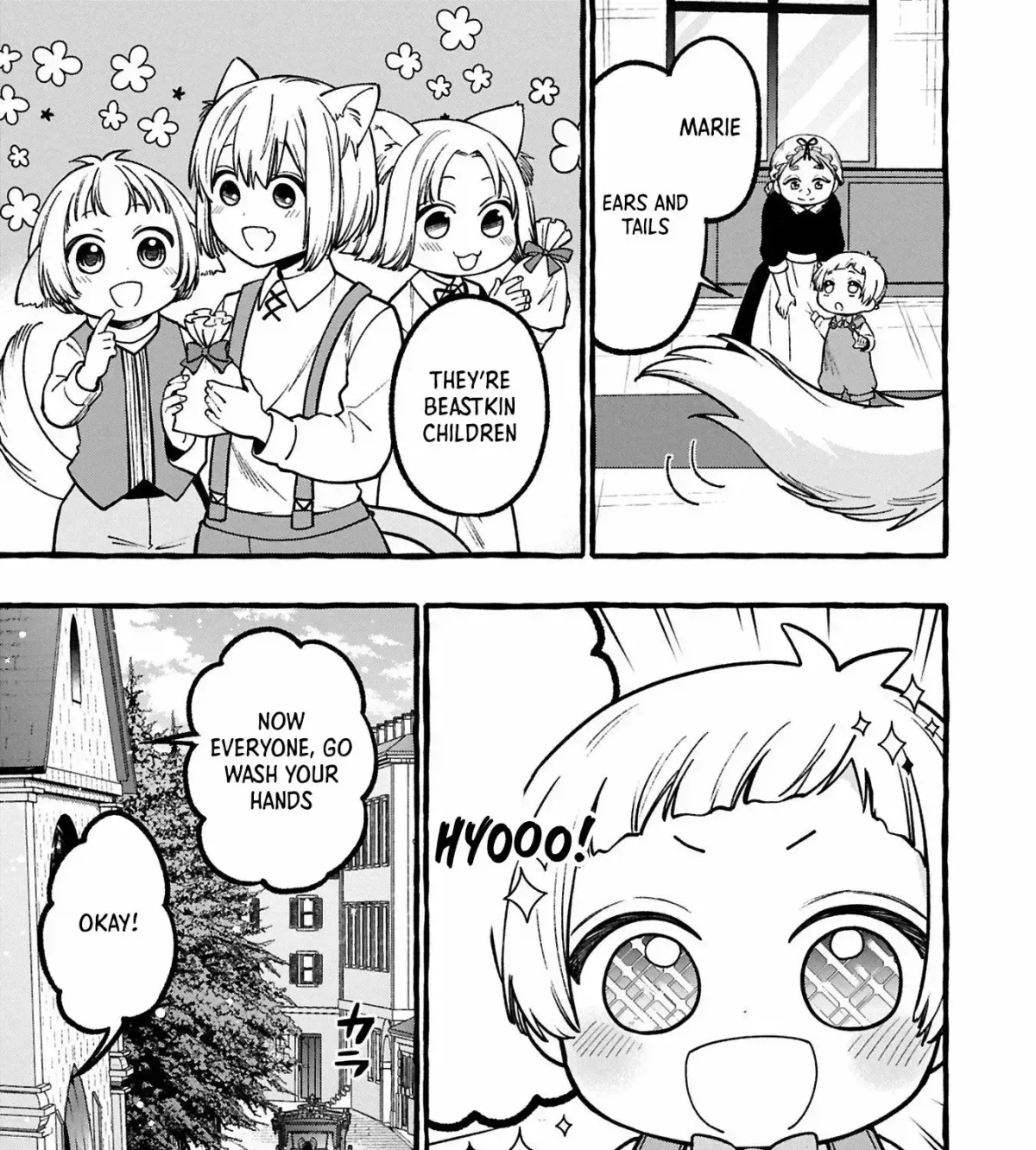 The Four Noble Siblings Won’t Give Up! ~Even Though We’re Little, We’ll Protect Our Precious Family Together with Our Big Fluffy Friends! Chapter 1 page 58