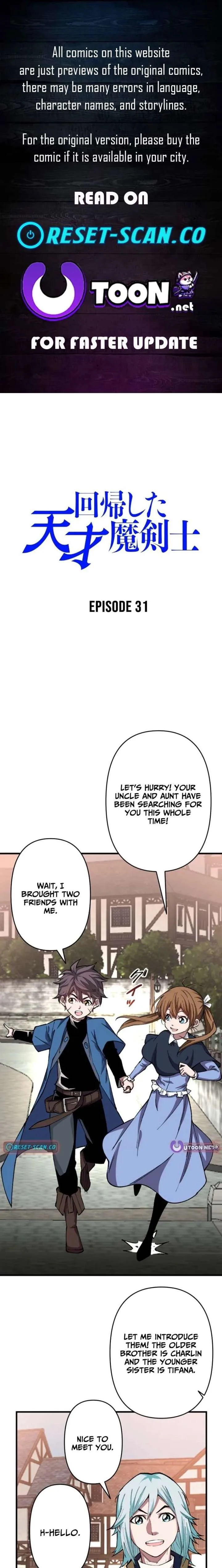 The Regressed Genius Magic Swordsman Chapter 31 page 1