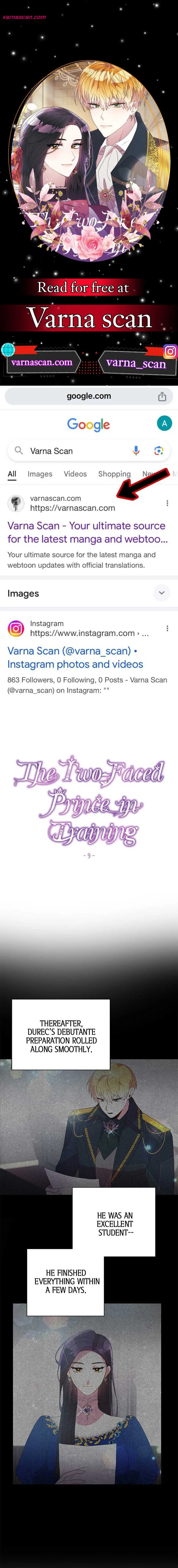 The Two-Faced Prince in Training Chapter 9 page 2