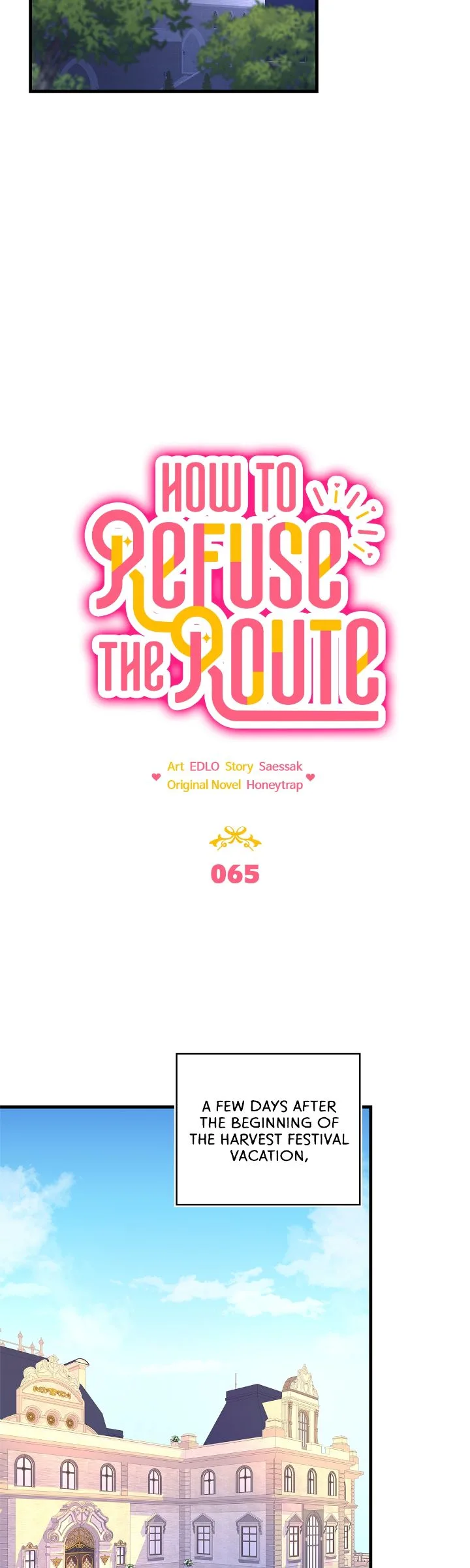 To deny the route Chapter 65 page 18