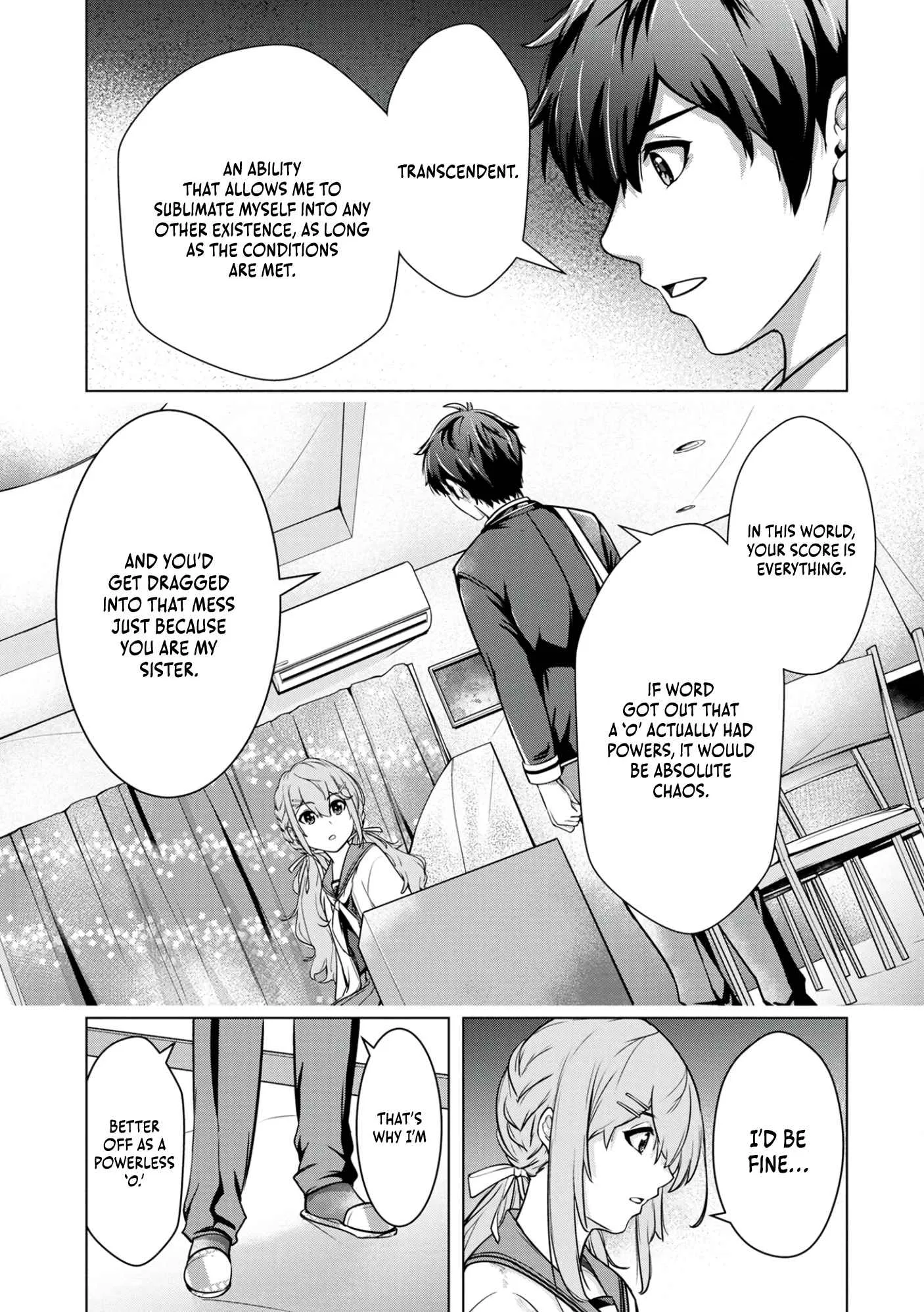 Kamigami no Kennou wo Ayatsurishi Mono ~Nouryoku Suuchi "0" de Sagesumareteiru Ore da ga, Jitsu wa Sekai Saikyou no Ikkaku~ Chapter 1 page 15